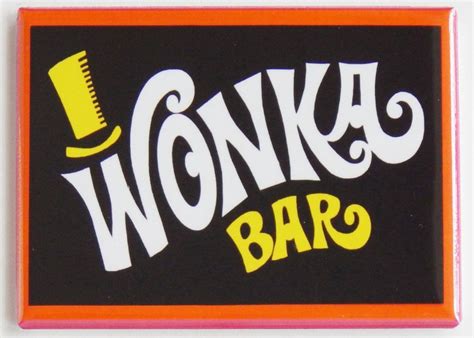 wonka bar fridge magnet willy wonka chocolate bar candy store scene