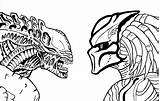 Alien Predator Drawing Vs Line Coloring Pages Xenomorph Sketch Printable Getdrawings Funny Categories Actions Deviation Kids sketch template