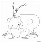 Alphabet Animal Pages Letters Coloring Letter Color Print Kids sketch template