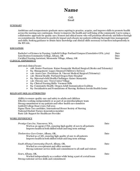 experienced nursing resume template samples  professional summary