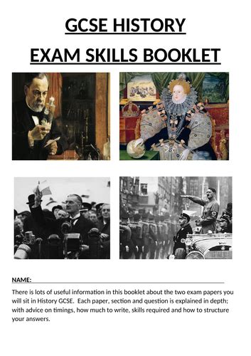 gcse history aqa exam skills booklet teaching resources