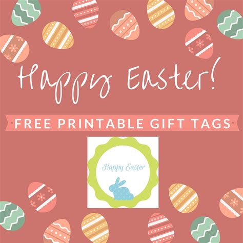 happy easter  printable gift tags