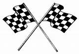 Checkered Clip Crossed Flags Clipart sketch template