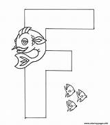 Letter Coloring Fish Alphabet Pages Printable sketch template