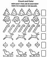 Christmas Coloring Activity Pages Counting Sheets Worksheets Number Kids Count Objects Numbers Activities Color Printable Preschool Printables Kindergarten Sheet Honkingdonkey sketch template