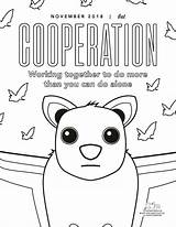 Cooperation Coloring sketch template