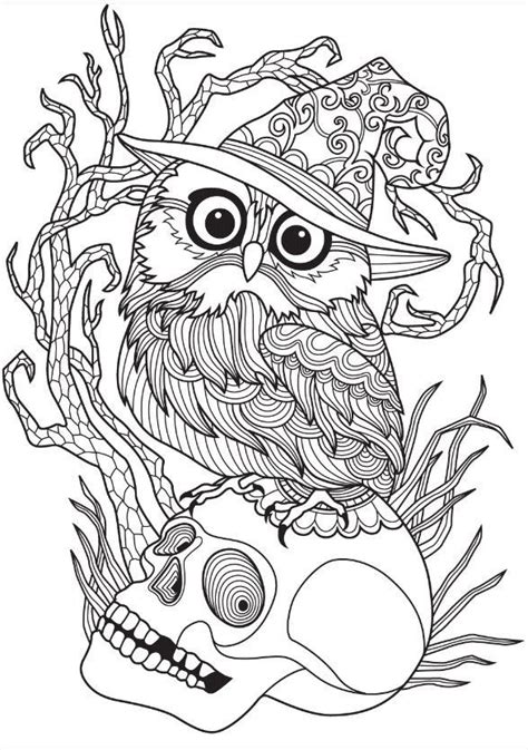 halloween owl colorish  coloring book app  adults