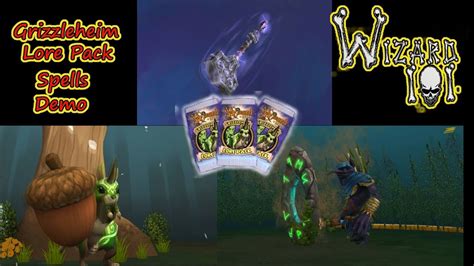 wizard101 grizzleheim lore pack spells demo youtube