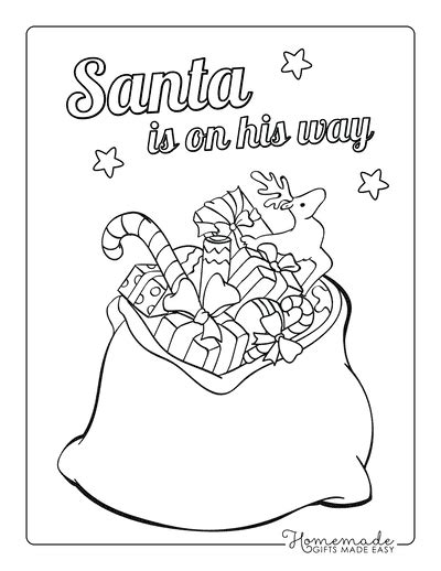 santa coloring pages  kids adults  printable pdfs