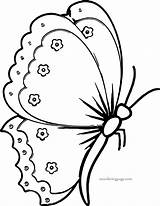 Coloring Butterfly Flower Pages Wecoloringpage sketch template