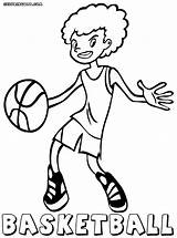 Basketball Coloring Player Pages Print sketch template