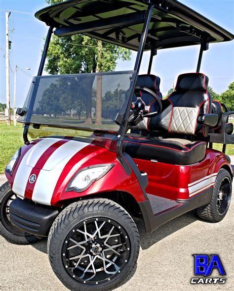 muscle red custom yamaha golf cart ba carts yamaha golf carts golf carts custom golf carts