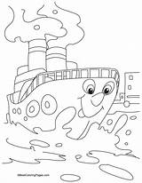 Coloring Ship Cartoon Pages sketch template