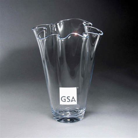 Towering Clear Fluted Glass Vase Glass Awards 40 40 Ea