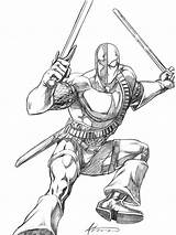Deathstroke Pages Slade Convention Coloring Sketch Template Deviantart Drawing Deadpool Mask Pencil Titans Teen Stats Downloads sketch template