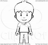 Boy Standing Clipart Sad School Mad Cartoon Coloring Scared Expression Drawing Vector Cory Thoman Outlined Without Clip Illustration Clipartof Background sketch template