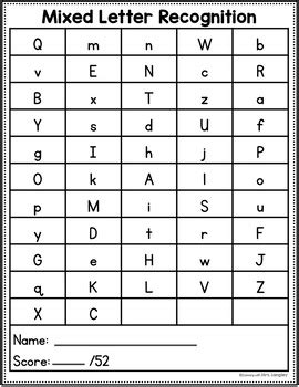 letter naming kindergarten readiness assessment  learning