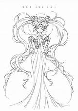 Serenity Sailor Moon Princess Prinzessin Coloring Pages Ausmalbilder Unique Selected Illustration Source Website Just sketch template