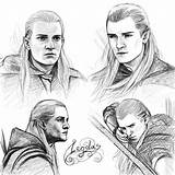 Legolas Lotr Hobbit Orlando Thranduil Aragorn Tolkien Tauriel Elves sketch template