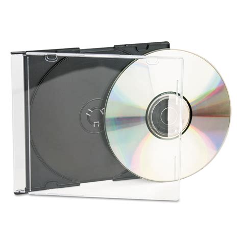 cddvd slim jewel cases clearblack pack technology essentials innovera