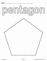 Coloring Pentagon Shape Shapes Pages Worksheets Preschool Tracing Printable Kids Choose Board Supplyme sketch template