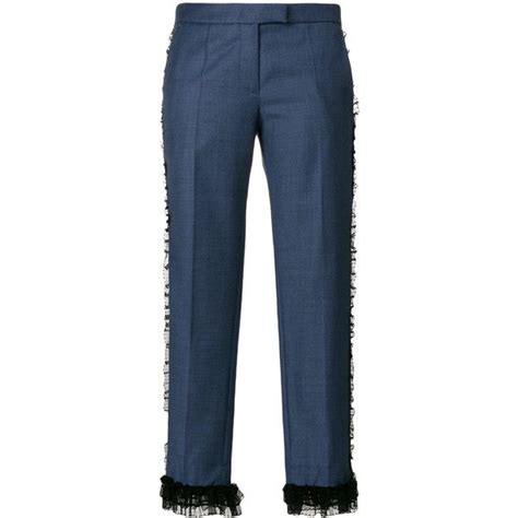 Marco De Vincenzo Frill Trim Cropped Jeans 2 375 Ron Liked On