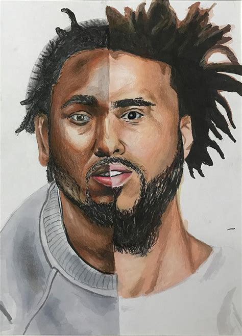 Kendrick Lamar J Cole Drawing By Kristian Aiken Fine Art America