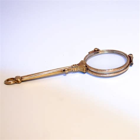 antique 1880 french double gold pendant lorgnette eye glasses from