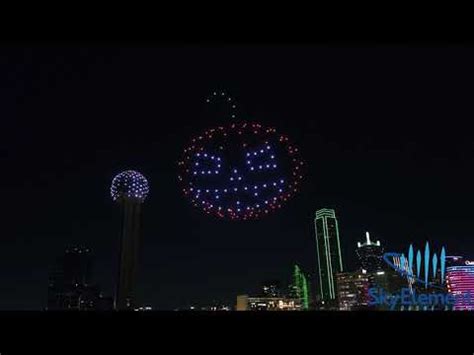 halloween drone light show dallas texas  drones youtube