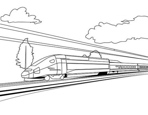 bullet train coloring pages printable