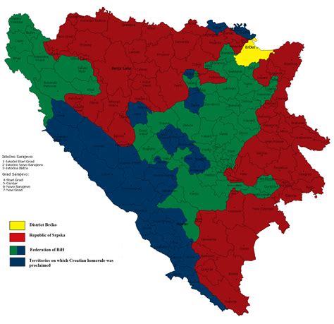 Map Of A Proposed Reorganization Of Bosnia And Herzegovina To Create A