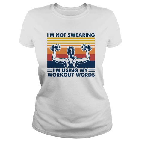 im  swearing im   workout words weight lifting vintage shirt trend tee shirts store