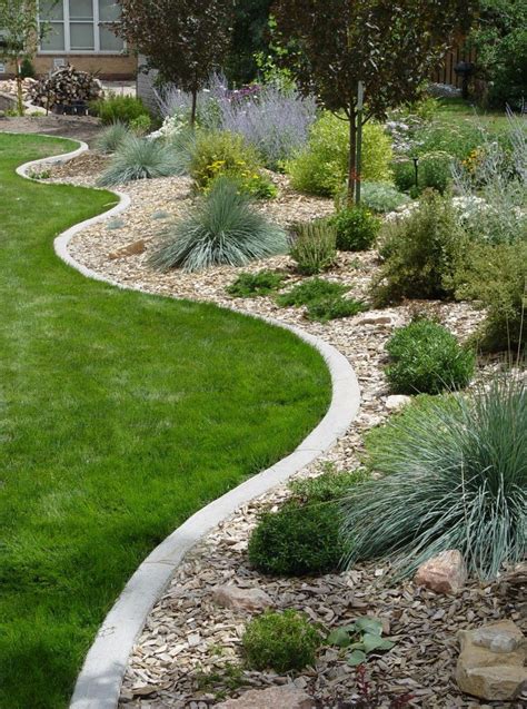 extruded concrete edging front yard landscaping landscaping