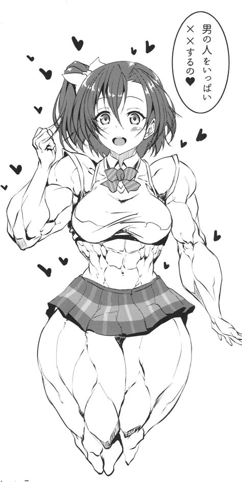 rule 34 1girls abs biceps black and white blush bow