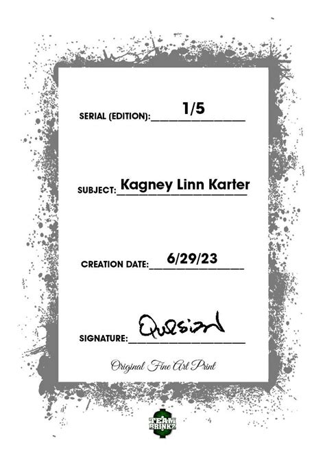 Kagney Linn Karter Sexy Model Beauty 1 5 Aceo Fine Art Print By Q Pink