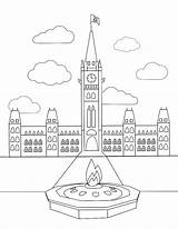 Ottawa Parliament sketch template