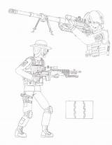 Sniper Ghillie Pages Template Coloring sketch template