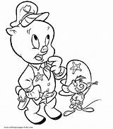 Looney Tunes Coloring Pages Cartoon Characters Color Printable Character Kids Sheets Loony Book Print Cartoons Found sketch template