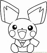 Pichu Pokemon Coloring Pages Pikachu Happy Color Printable Pokémon Colouring Drawing Print Kids Sheets Getcolorings Coloringpages101 A4 sketch template