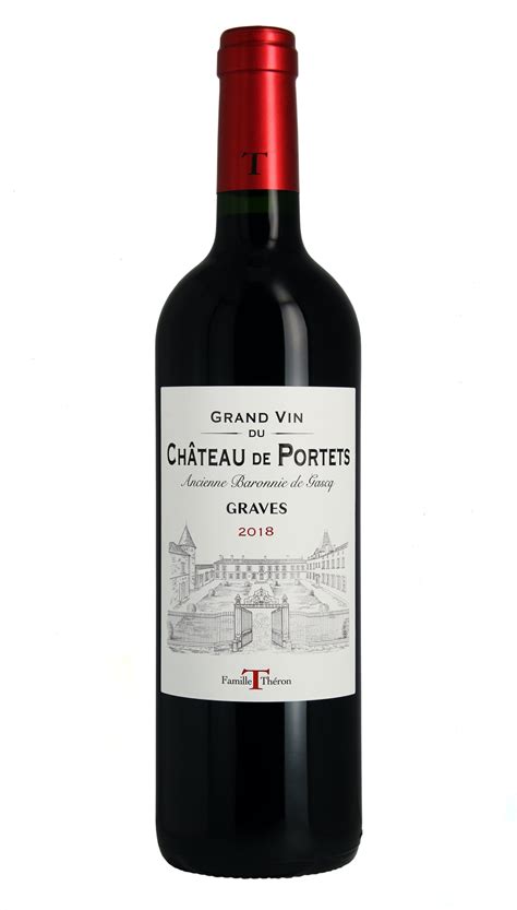grand vin du chateau de portets graves rouge  prix par carton de  bouteilles chateau de