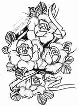 Rose Tattoo Roses Tattoos Coloring Pages Printable Sketches Drawing Drawings Tatoo Tumblr Choose Board Desenho Getdrawings sketch template