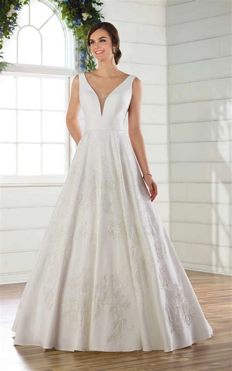 Ballgown Wedding Dress With Lace Detailing True Society Bridal