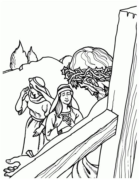 jesus  cross coloring page coloring home