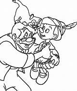 Gepetto Figaro Pinocchio Wecoloringpage sketch template