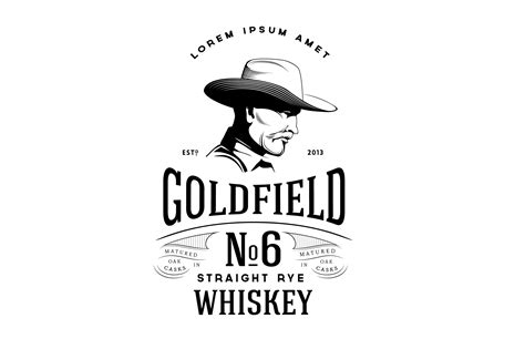 whiskey label design logo templates creative market