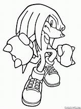 Knuckles Colorkid Sonic sketch template