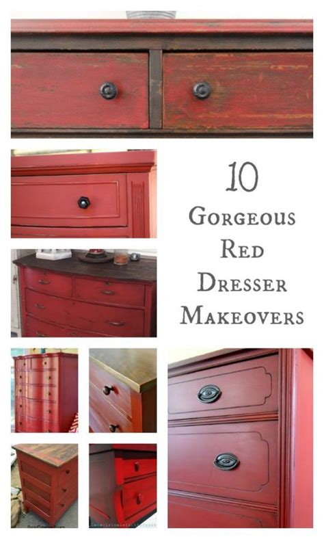 red dresser makeovers painted furniture ideas