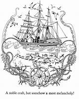 Coloring Pages Nautical Ship Adult Pirate Adults Printable Moby Dick Ships Print Hard Sheets Sail Coloriage Colouring Prints Bateau Red sketch template