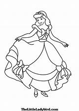 Cinderella Coloring Animation Movies Drawing Pages Printable Kb sketch template