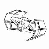 Fighter Tie Vader Darth Drawing Wars Star Sketch Line Vinyl Drawings Plane Paintingvalley Getdrawings Diya Decal Sticker Car sketch template